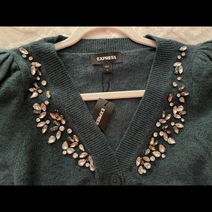 Express NWT embellished jeweled cardigan
